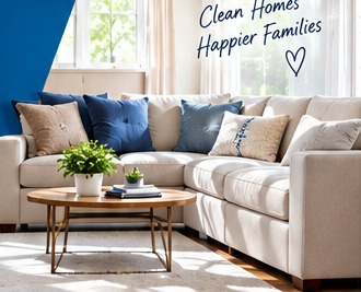 Bright, professionally cleaned living room